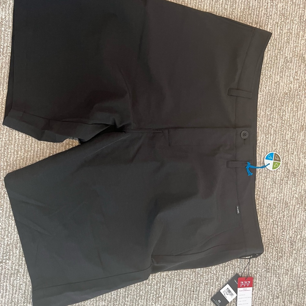 Travis Mathew Black Flat Front Shorts